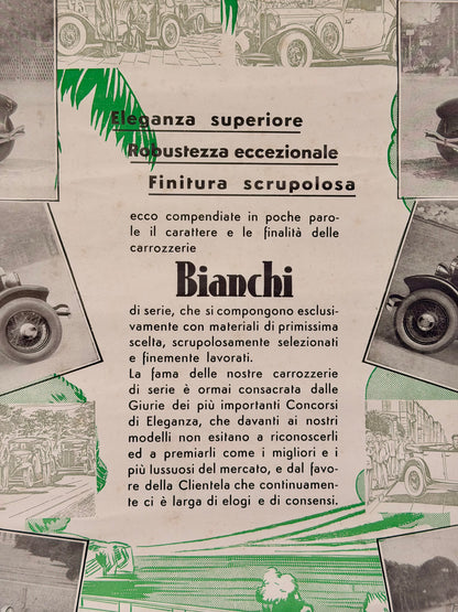 Manifesto pubblicitario originale - Bianchi - Milano