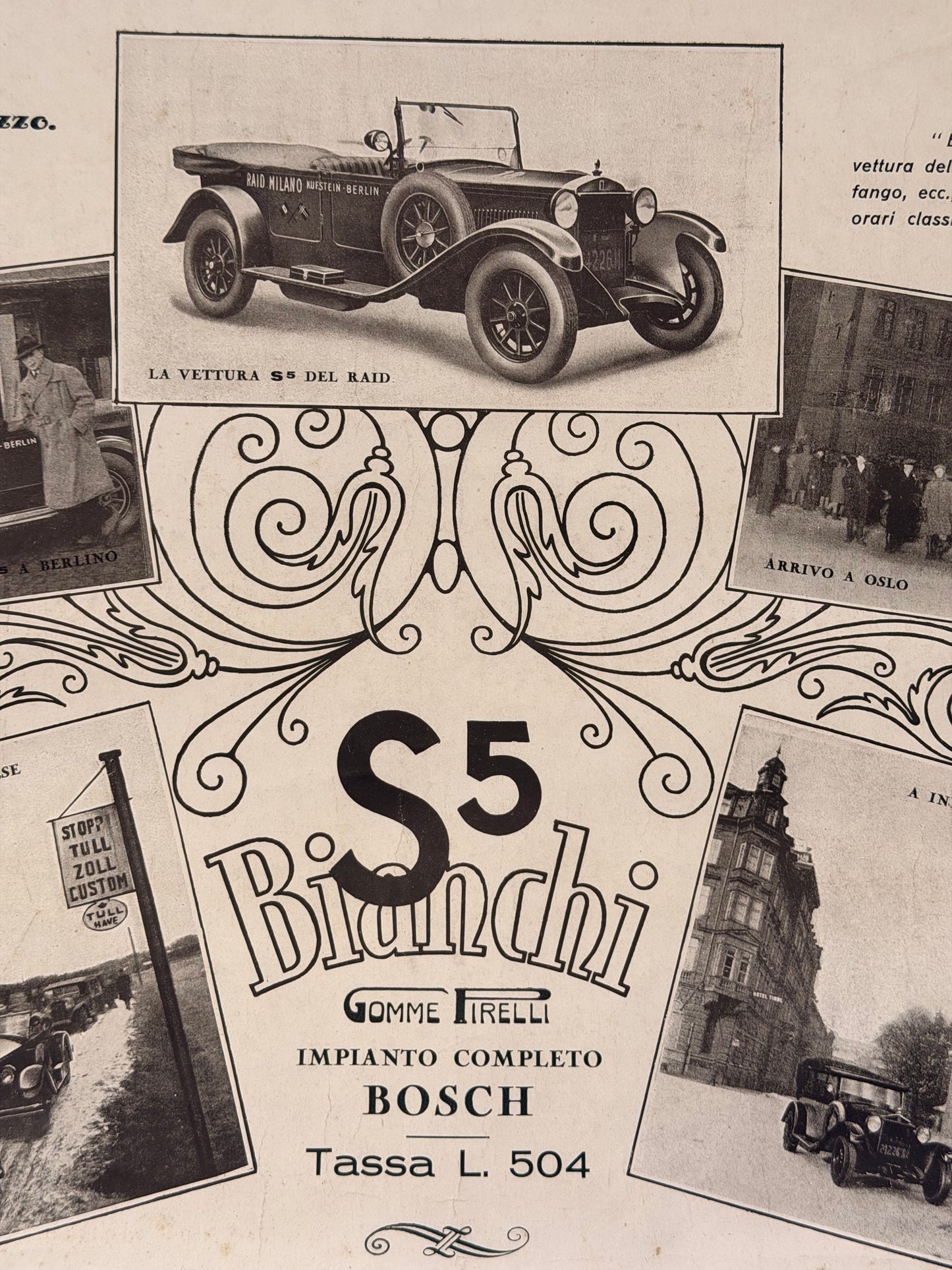 Manifesto pubblicitario originale - Bianchi Milano