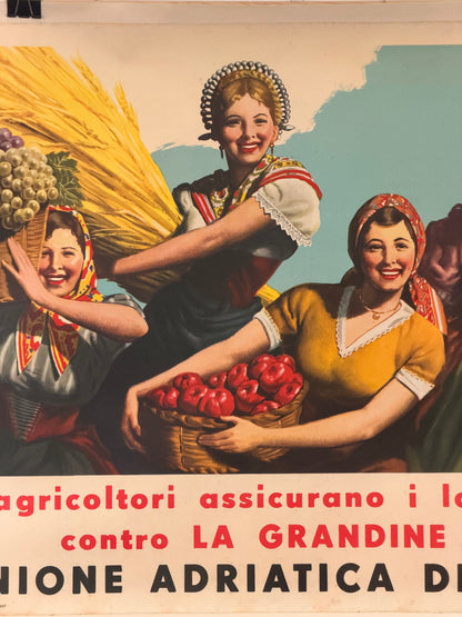 Manifesto pubblicitario originale - Riunione Adriatica di Sicurtà