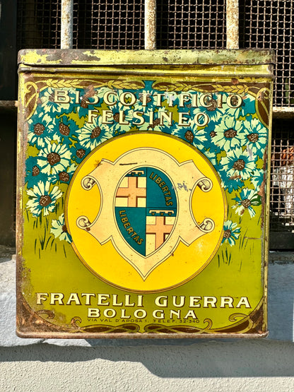 Latta pubblicitaria litografata Fratelli Guerra Bologna
