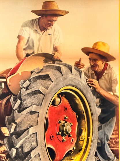 Manifesto pubblicitario originale - Pirelli al servizio della agricultura