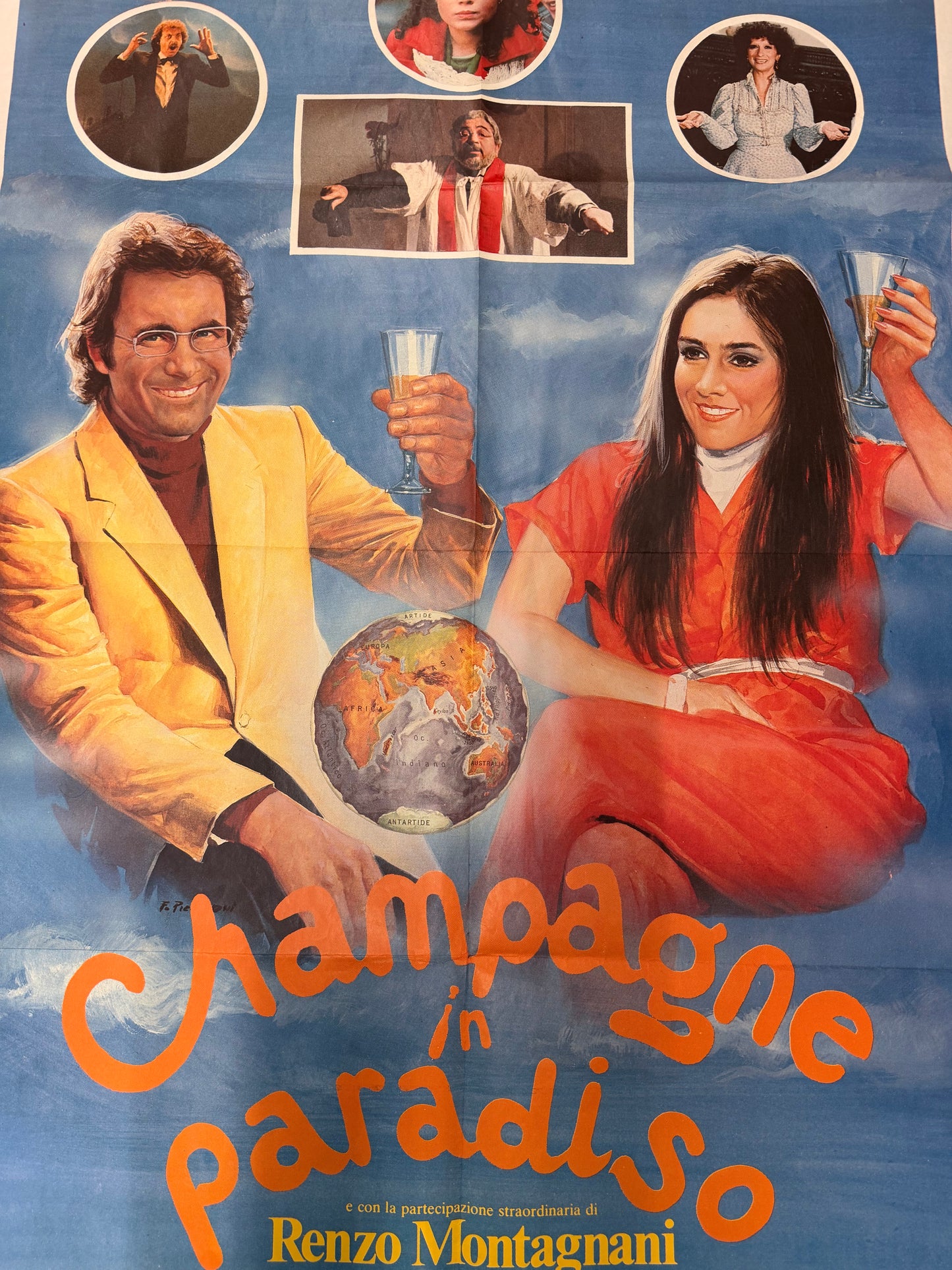 Manifesto originale di cinema - Champagne in Paradiso