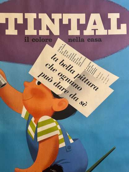 Manifesto originale pubblicitario - Tintal colorificio Max Mayer - Milano