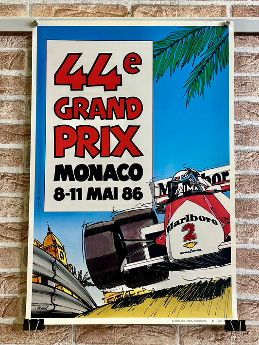 Manifesto pubblicitario originale - Grand Prix Monaco 1986
