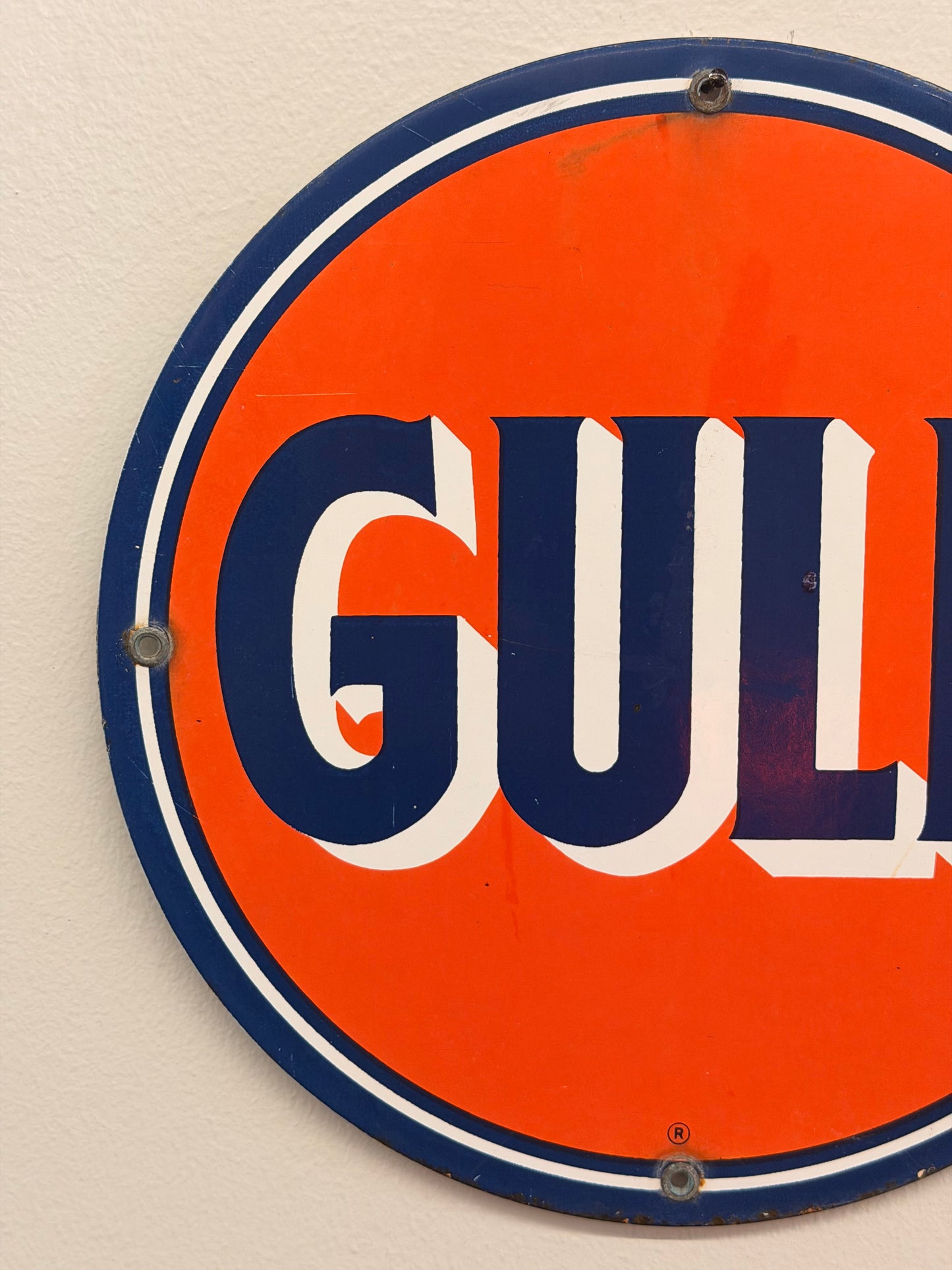 Insegna smaltata originale - Gulf