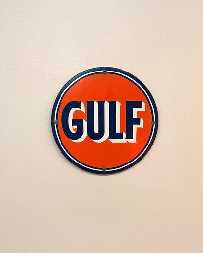 Insegna smaltata originale - Gulf