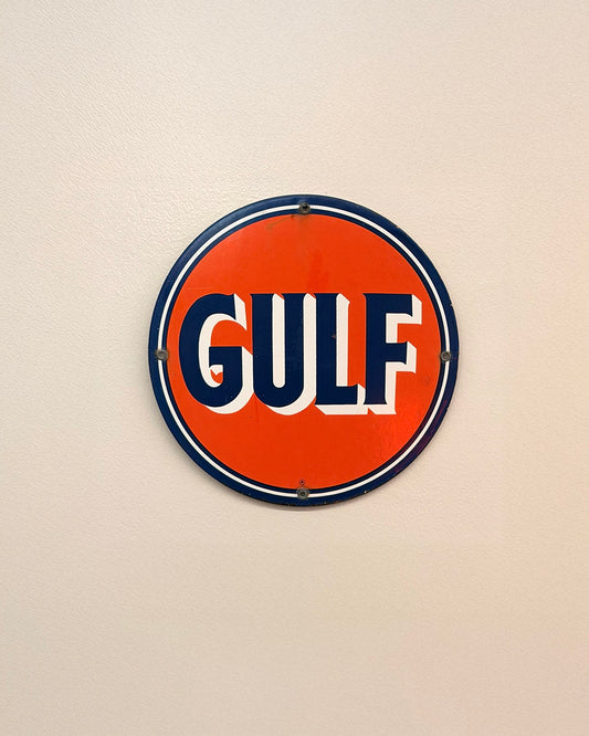 Insegna smaltata originale - Gulf