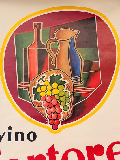 Manifesto pubblicitario originale - Vino Fortore - Foggia