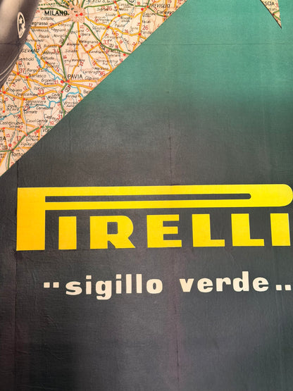 Manifesto pubblicitario originale - Pirelli sigilo verde