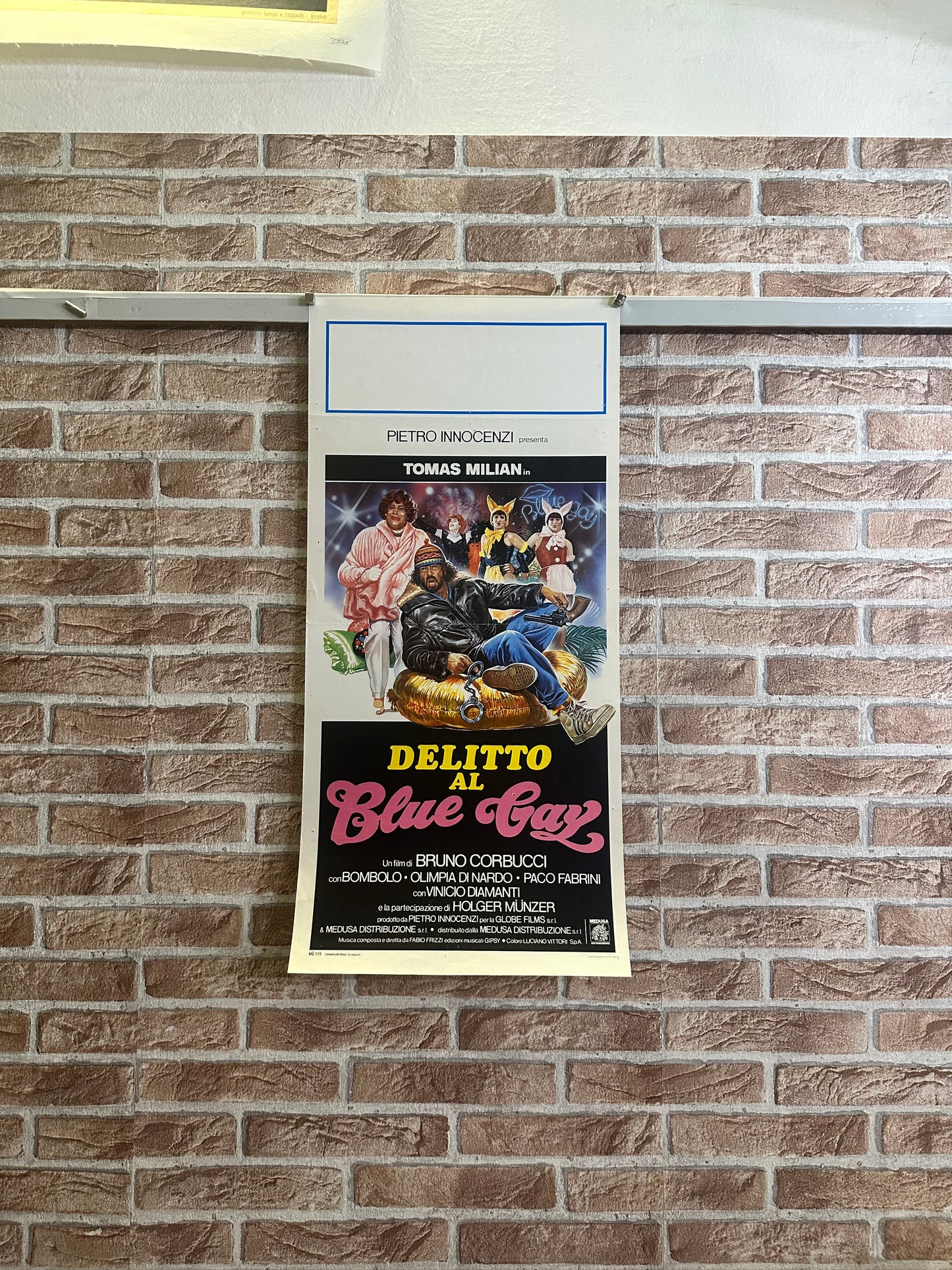 Locandina di cinema - Delitto al Blue Gay Tomas Milian