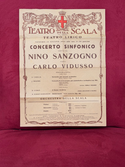Locandina originale Teatro la Scala Milano