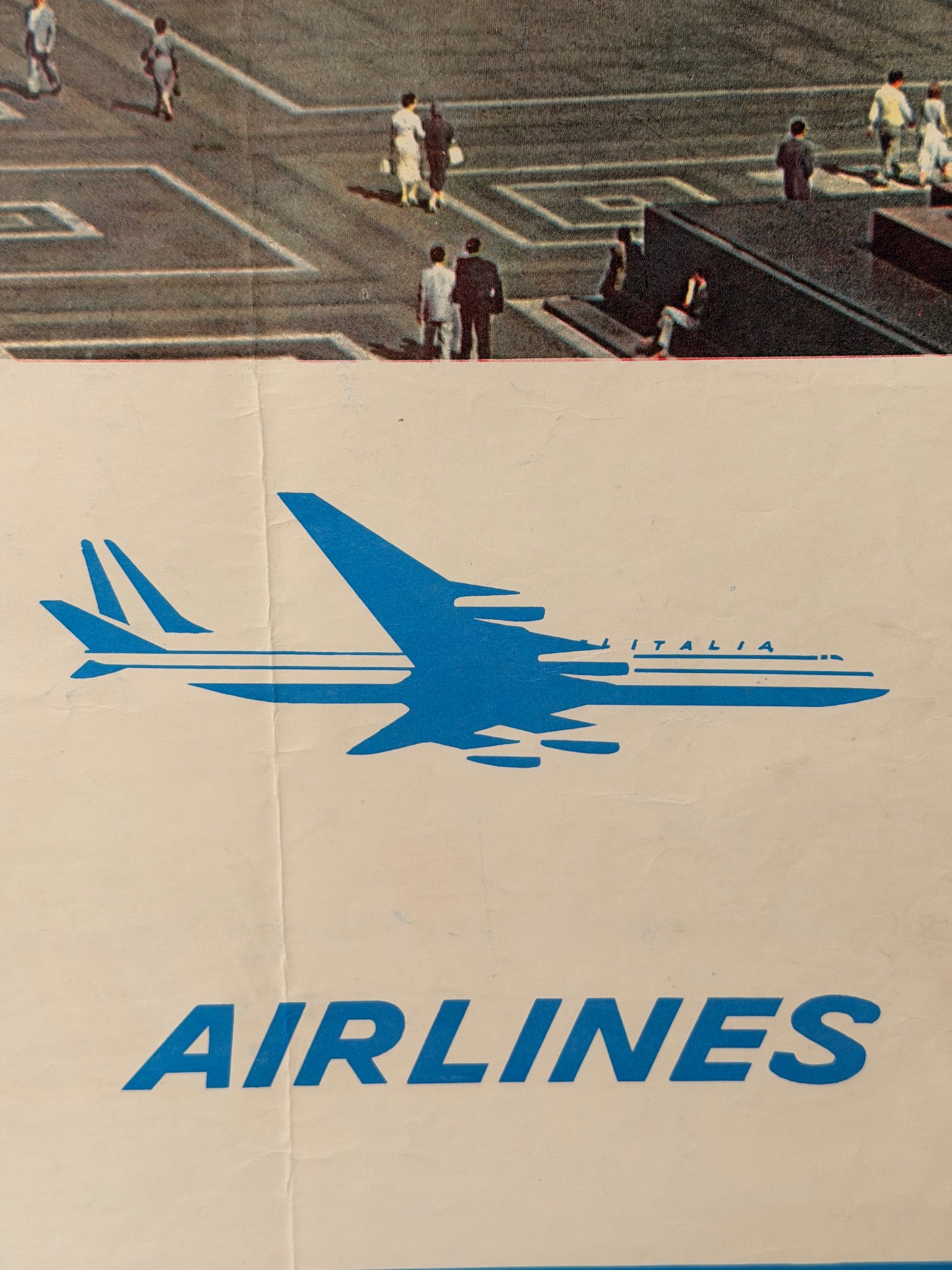 Manifesto pubblicitario originale - Alitalia Milano
