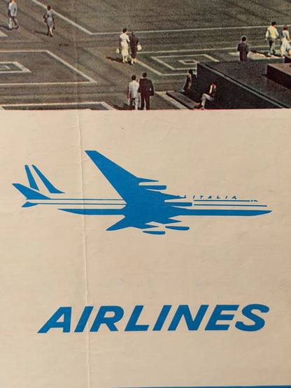 Manifesto pubblicitario originale - Alitalia Milano