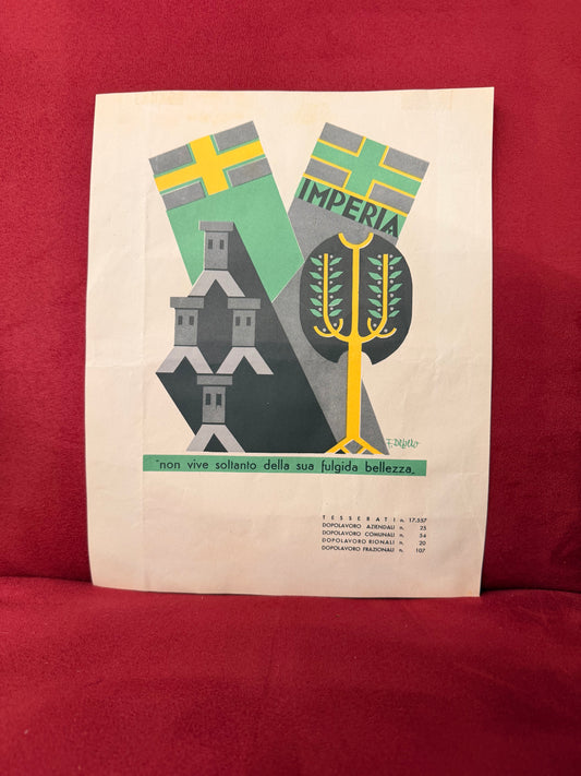 Manifesto pubblicitario originale - Imperia - Depero