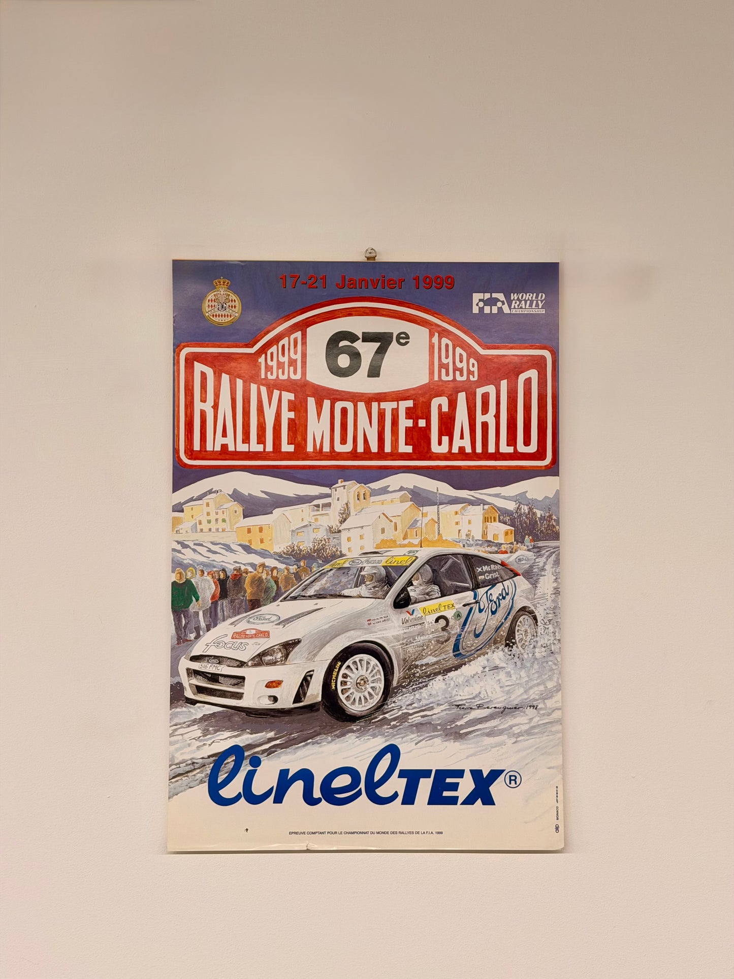 Manifesto pubblicitario - Rallye Monte Carlo 1999
