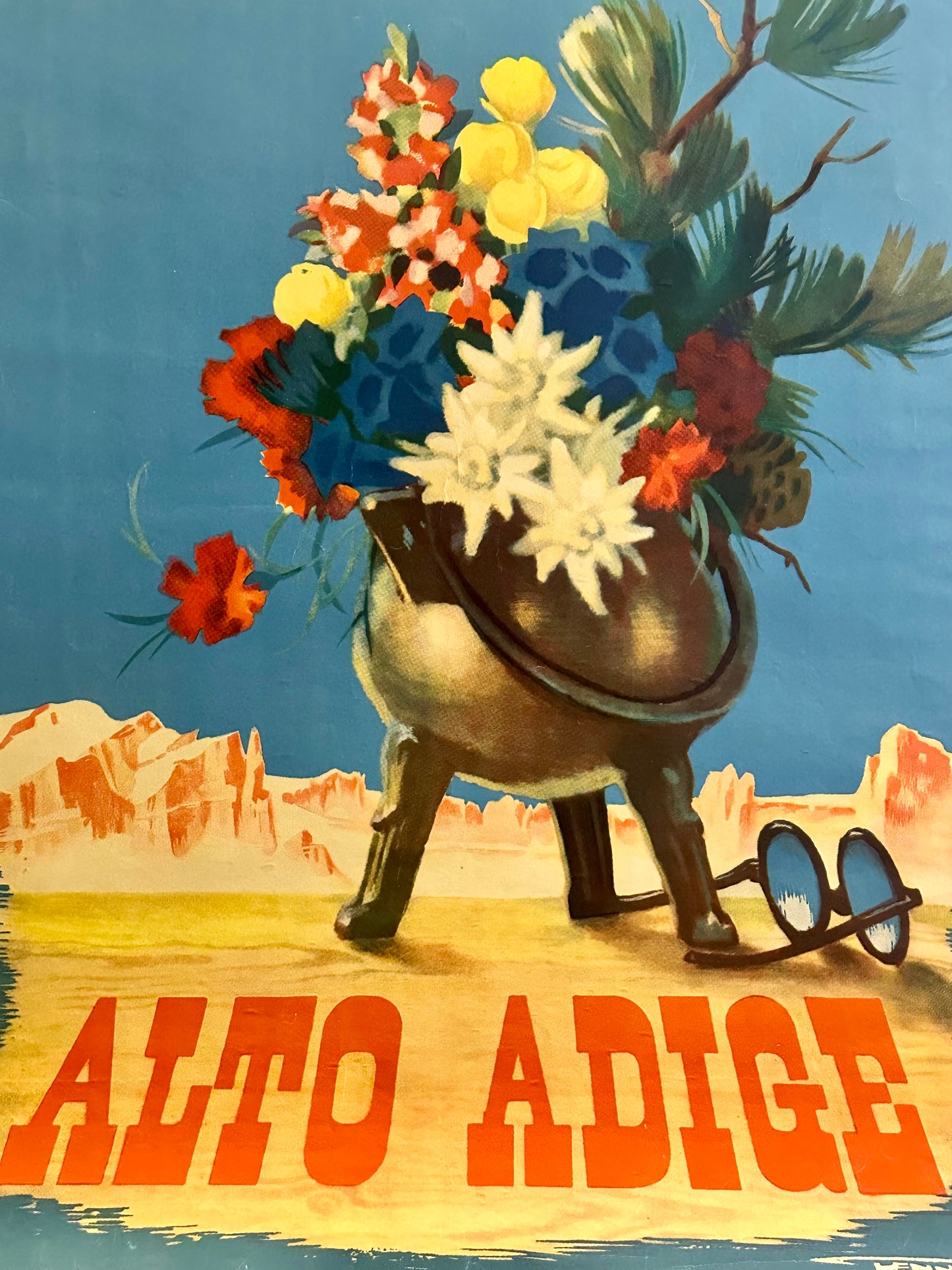 Manifesto pubblicitario originale - ENIT Alto Adige