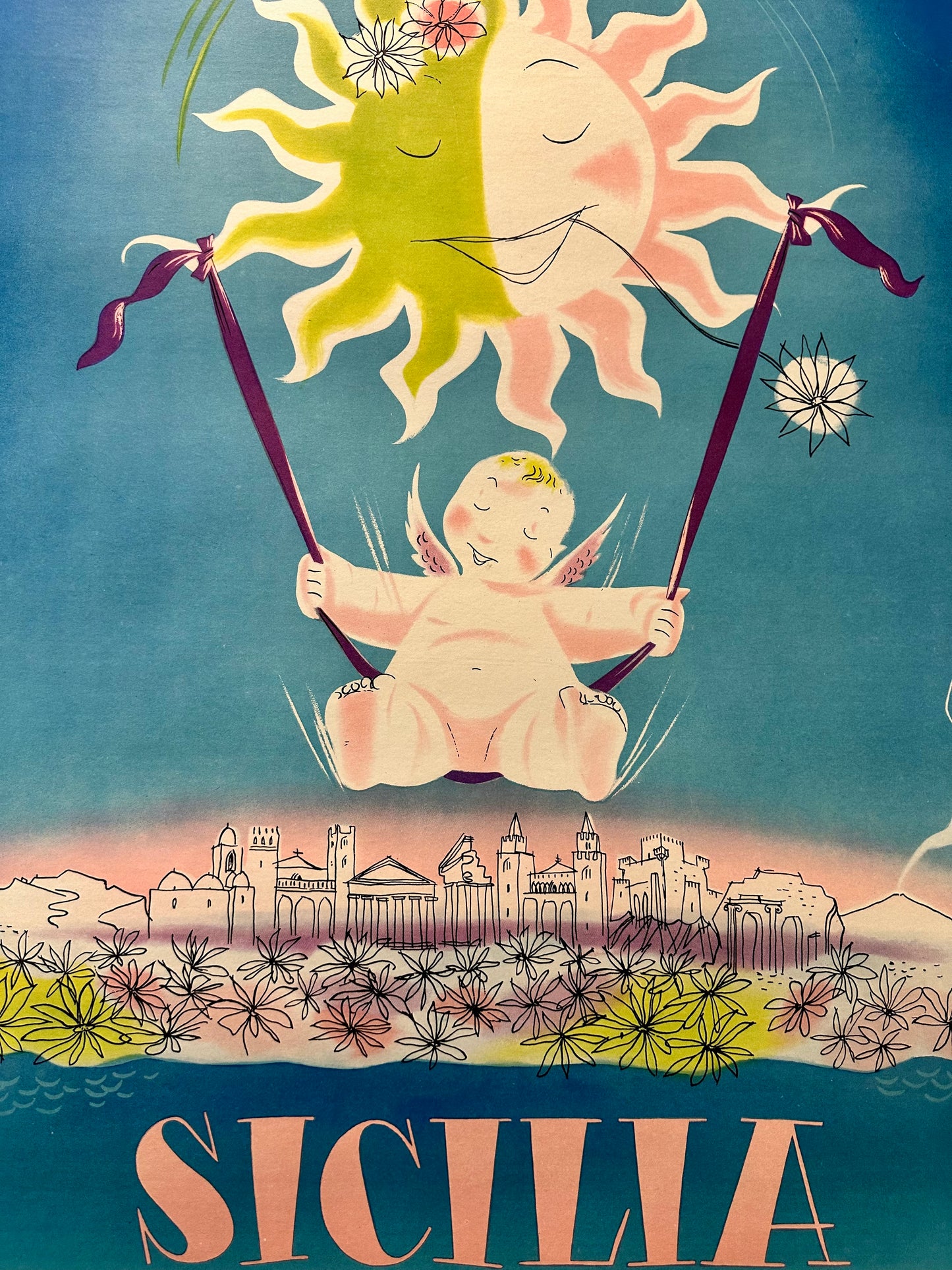 Manifesto pubblicitario originale Sicilia