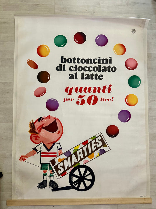 Manifesto pubblicitario originale- Smarties