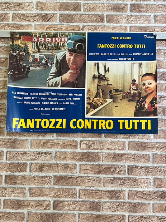Fotobusta originale di cinema - Fantozzi contro tutti