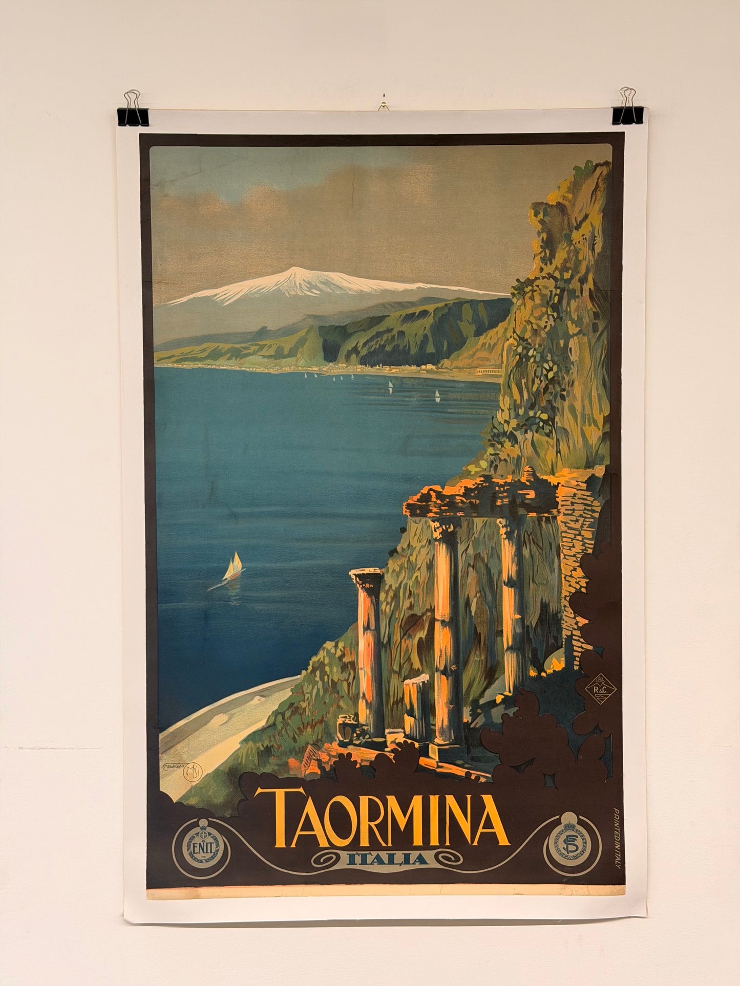 Manifesto pubblicitario originale - Taormina ENIT