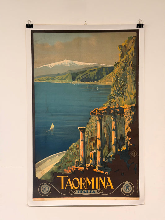 Manifesto pubblicitario originale - Taormina ENIT