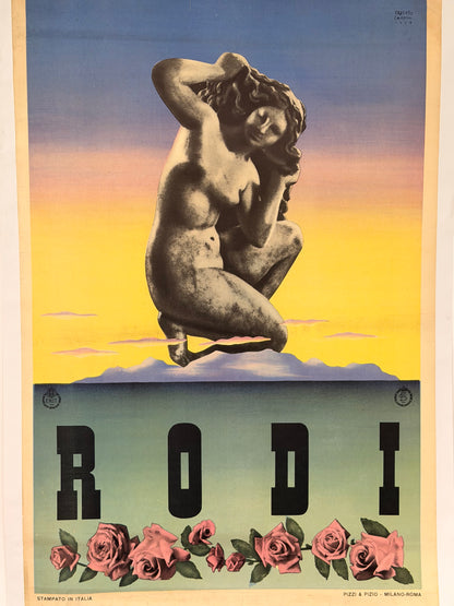 Manifesto pubblicitario originale - Rodi ENIT