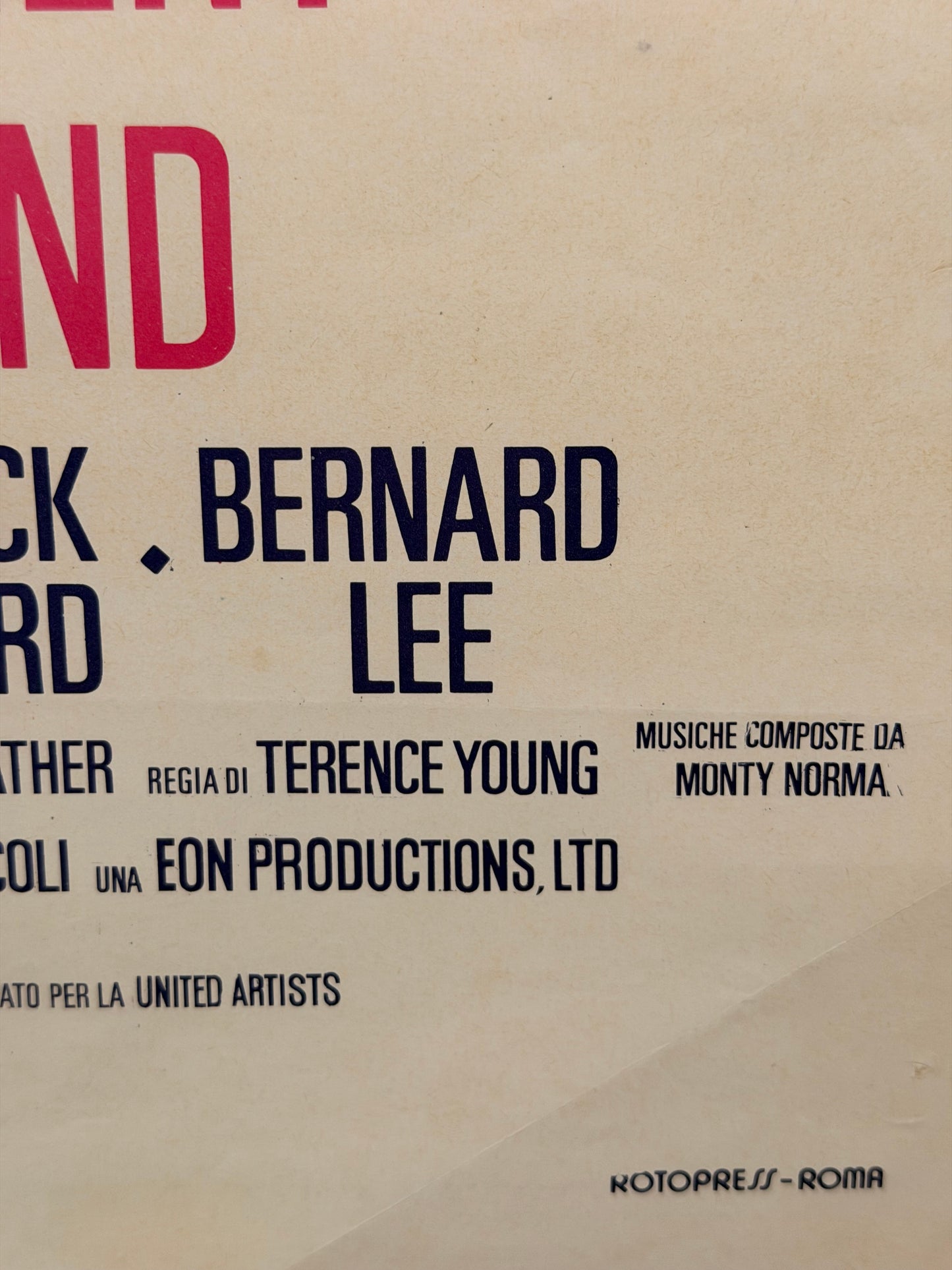 Locandina di cinema - 007 Licenza per Uccidere - Sean Connery