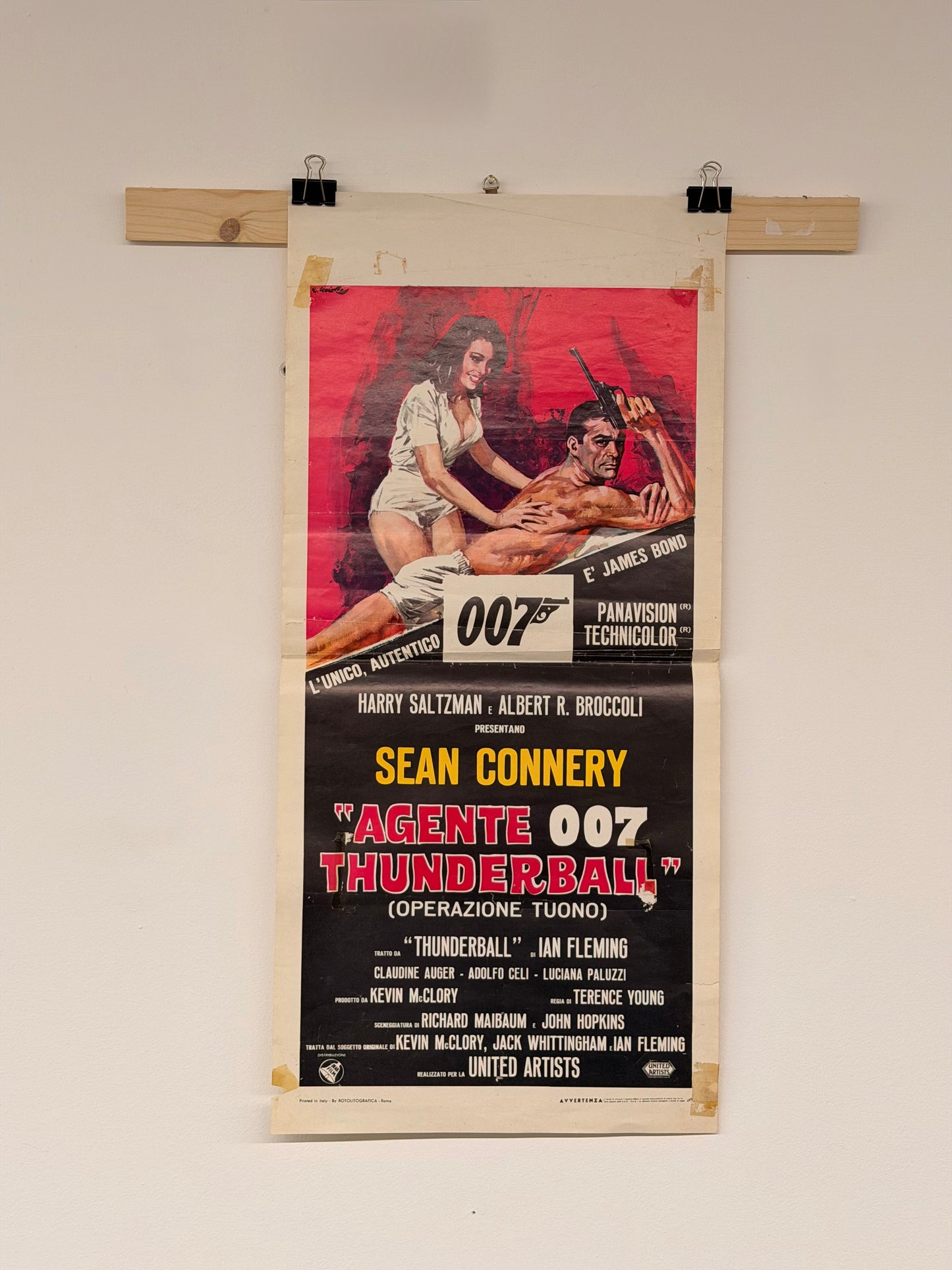 Locandina di cinema - 007 Thunderball - Sean Connery