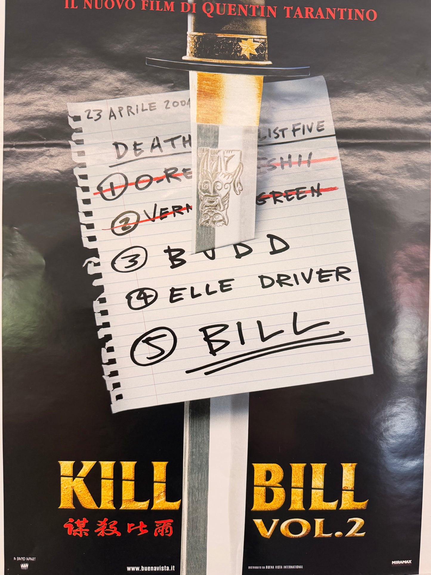 Locandina di cinema - Kill Bill Vol.2