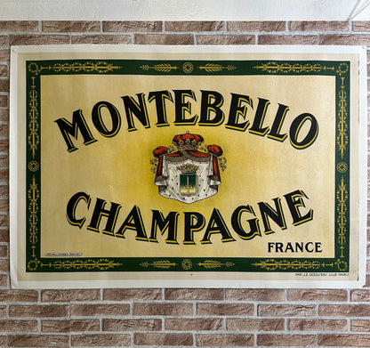 Manifesto pubblicitario originale - Montebello Champagne France