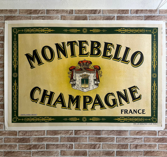 Manifesto pubblicitario originale - Montebello Champagne France