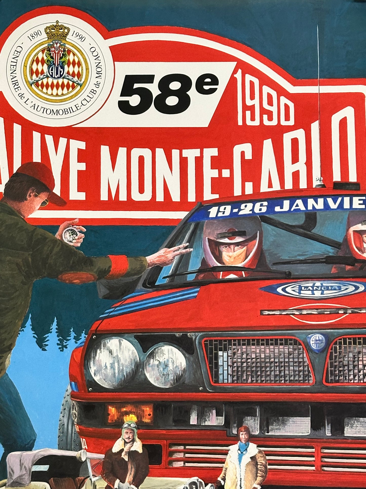Manifesto pubblicitario originale - Rallye Monte Carlo