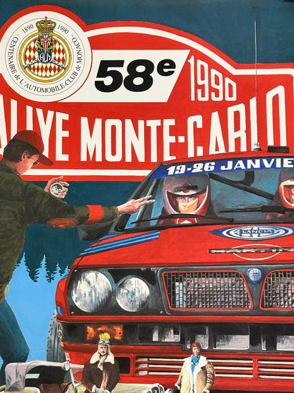 Manifesto pubblicitario originale - Rallye Monte Carlo