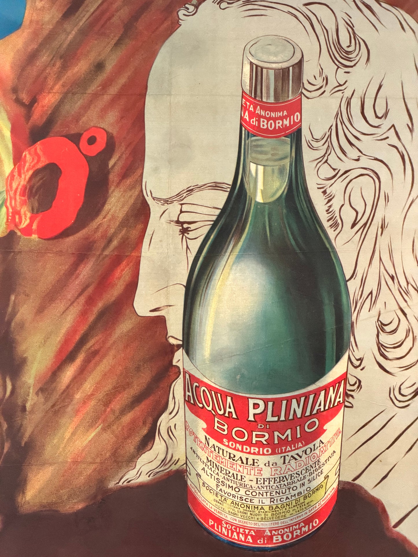 Manifesto pubblicitario originale - Acqua Pliniana