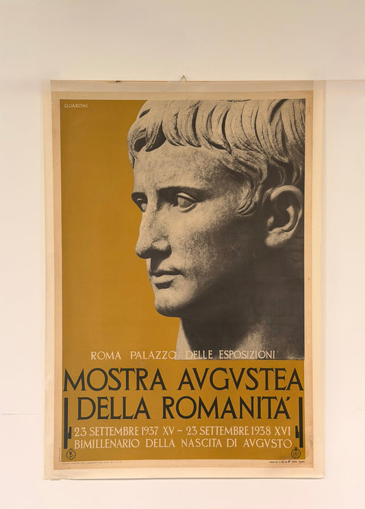 Manifesto pubblicitario originale - Mostra Augustea della Romanità