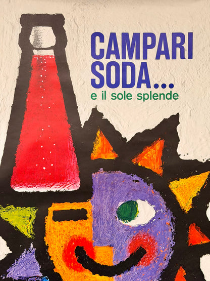Manifesto originale pubblicitario - Campari Soda