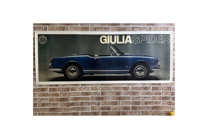 Manifesto pubblicitario originale - Alfa Romeo Giulia Spider