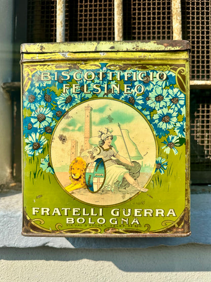 Latta pubblicitaria litografata Fratelli Guerra Bologna