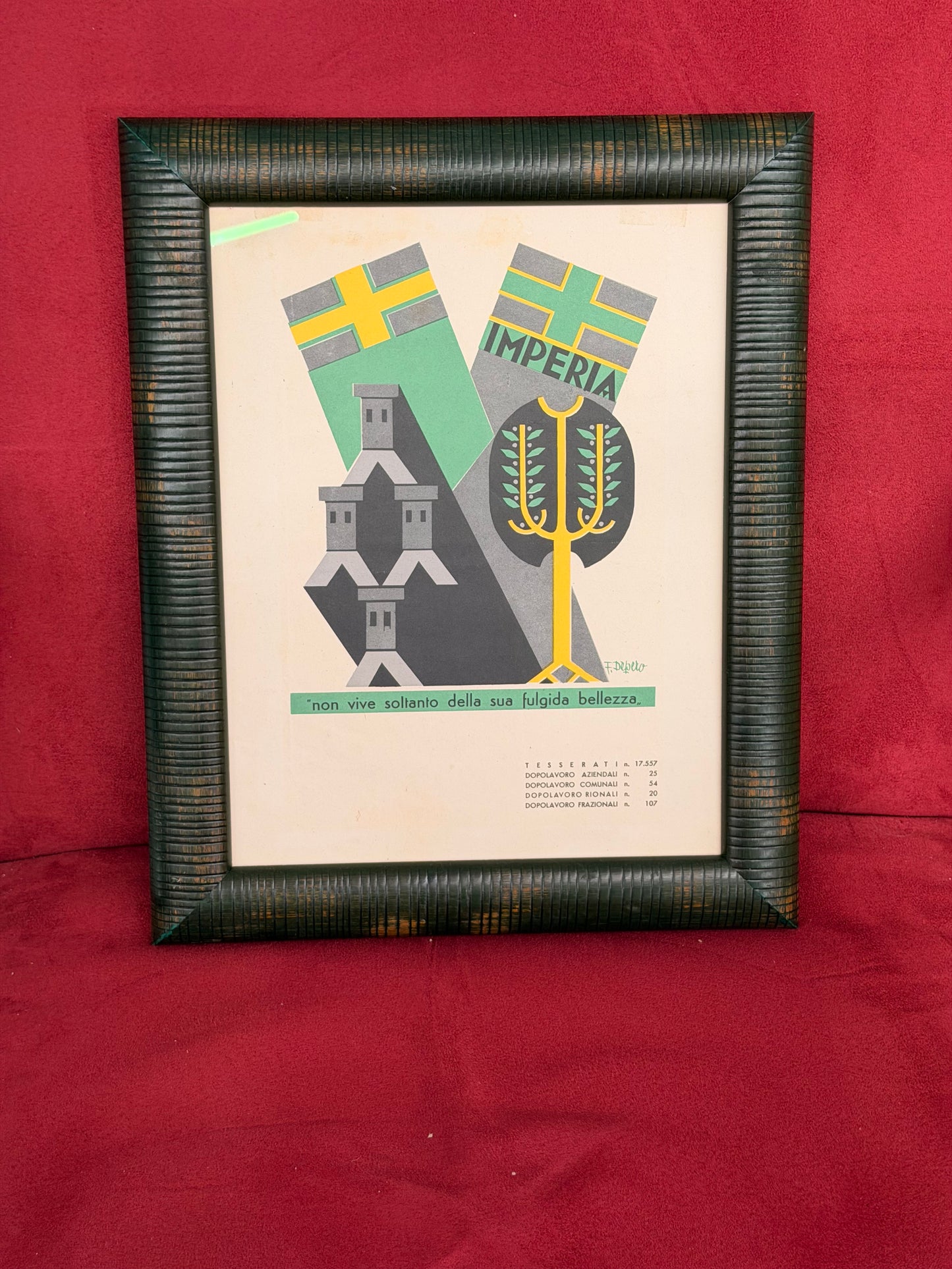 Manifesto pubblicitario originale - Imperia - Depero