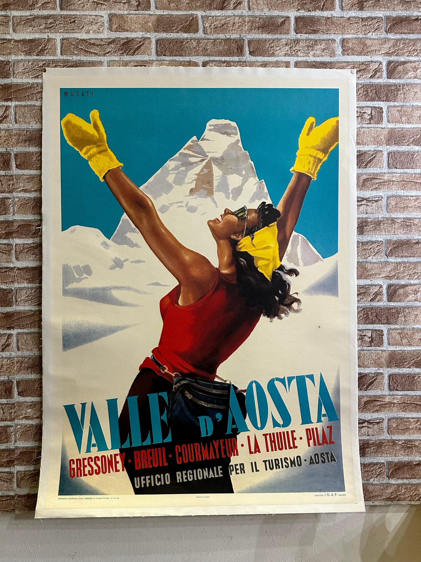 Manifesto pubblicitario originale - Valle d’Aosta