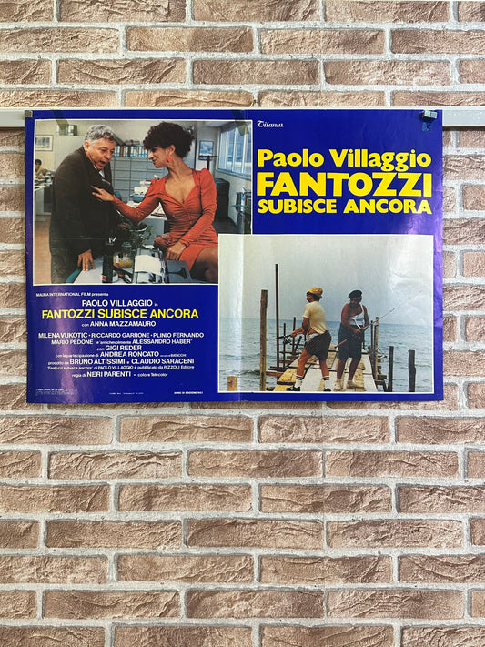 Fotobusta originale di cinema - Fantozzi contro tutti