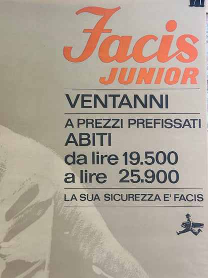 Manifesto originale pubblicitario - Facis Junior - Vespa