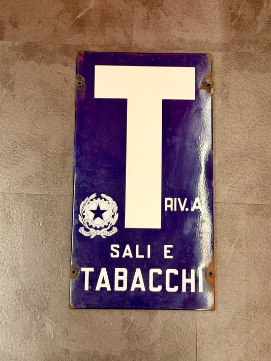 Targa smaltata originale - Sali e tabacchi