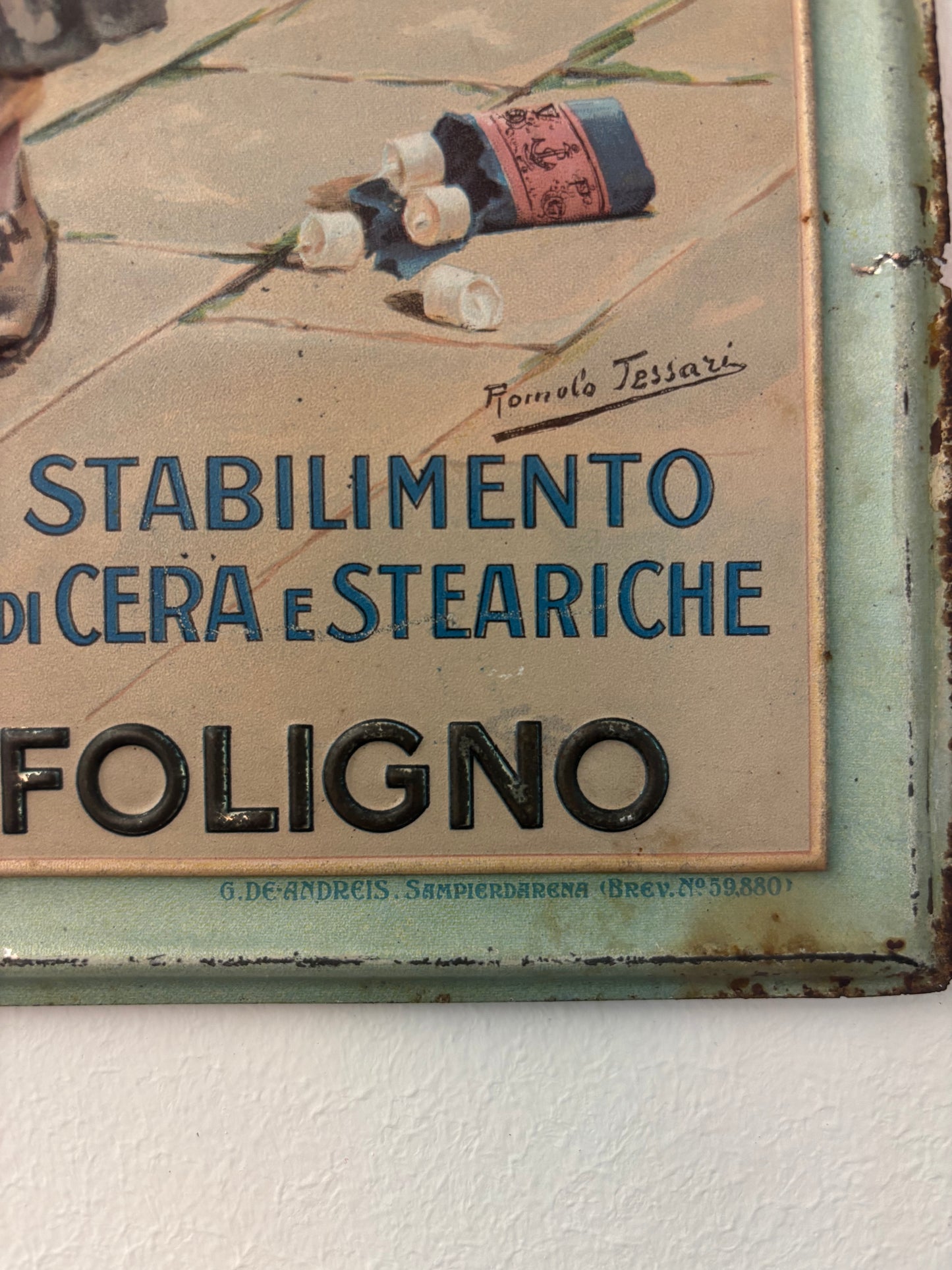 Insegna Litografata Candele e Cera Pietro Vitali