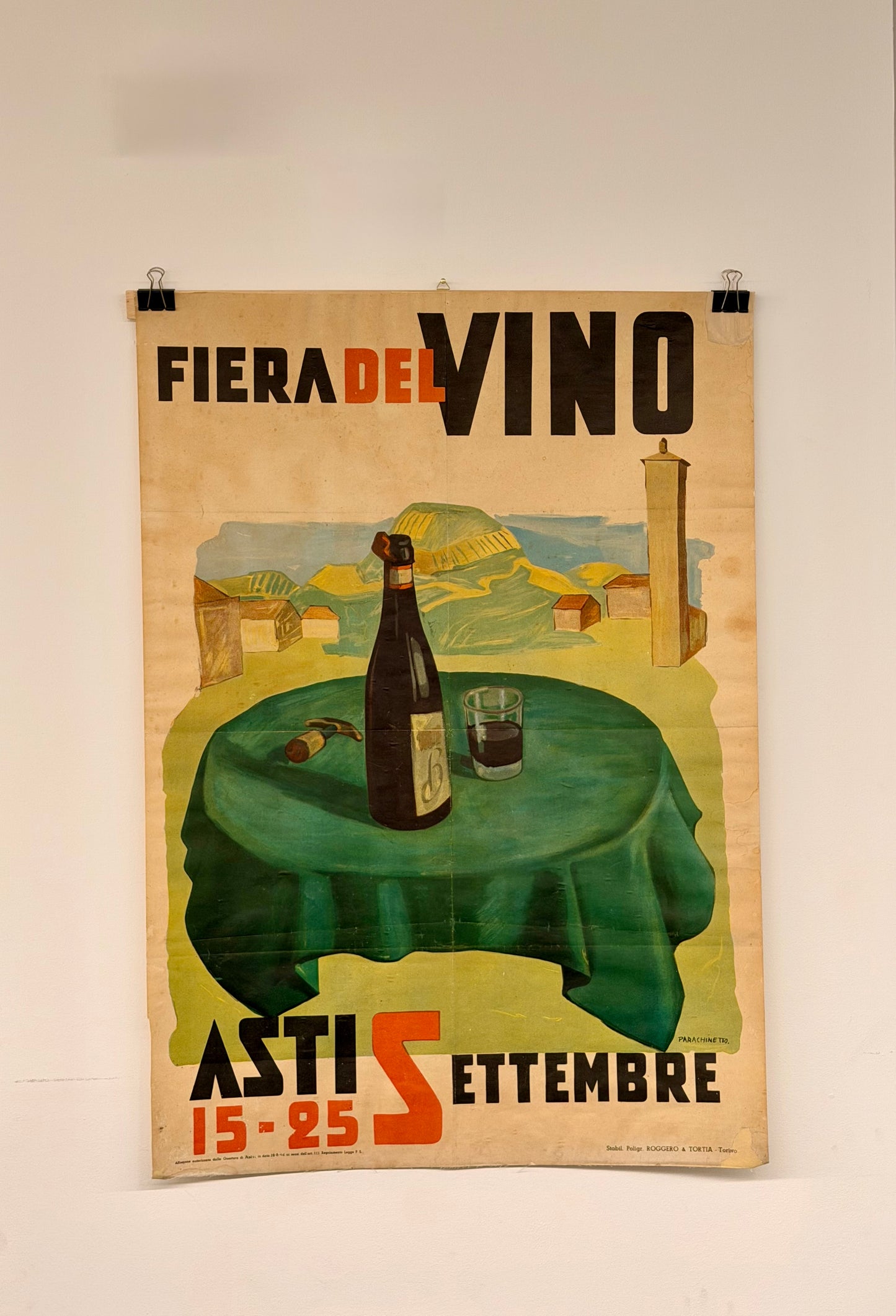 Manifesto pubblicitario originale - Fiera del Vino - Asti