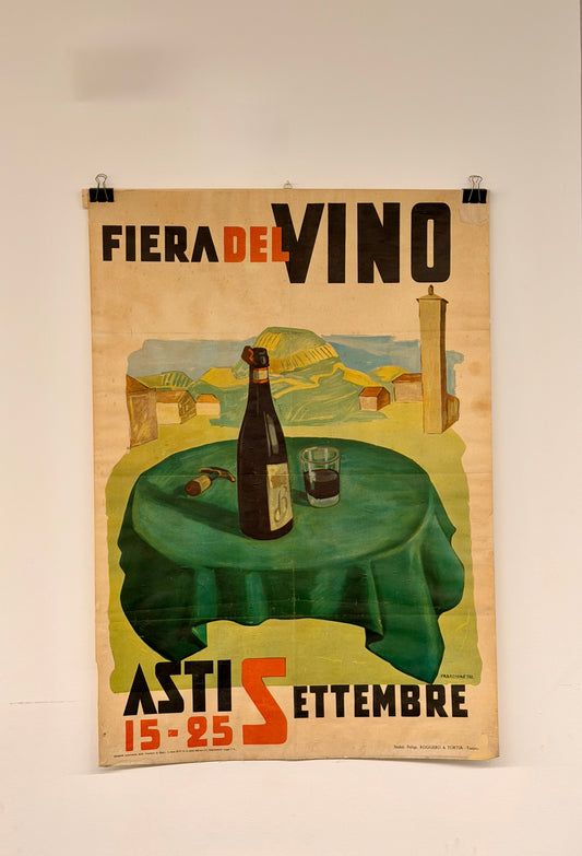 Manifesto pubblicitario originale - Fiera del Vino - Asti