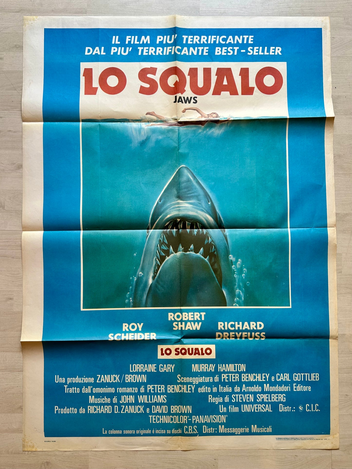 Manifesto originale di cinema - Lo squalo