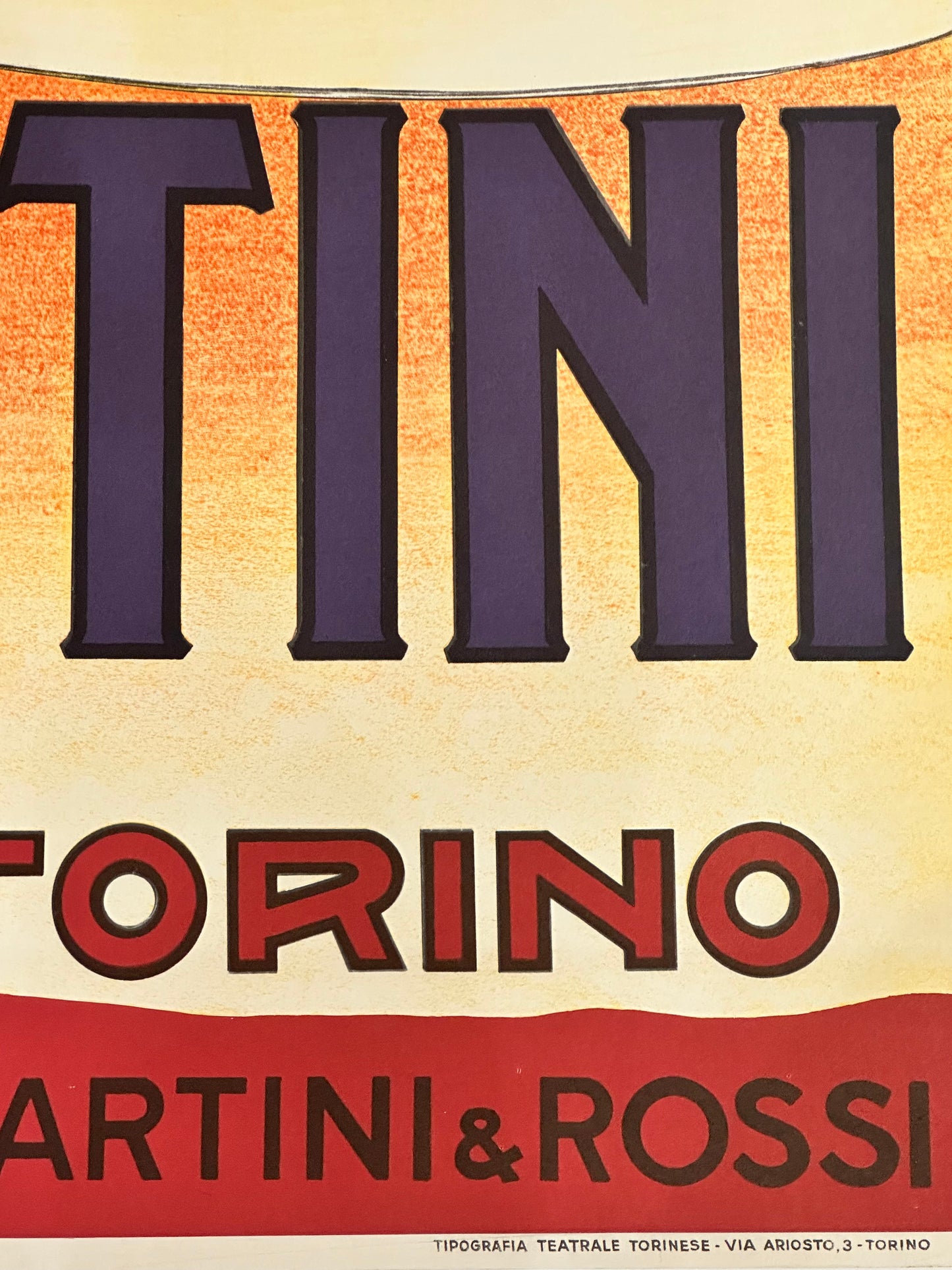 Manifesto originale pubblicitario - Martini e Rossi, Vermouth Torino