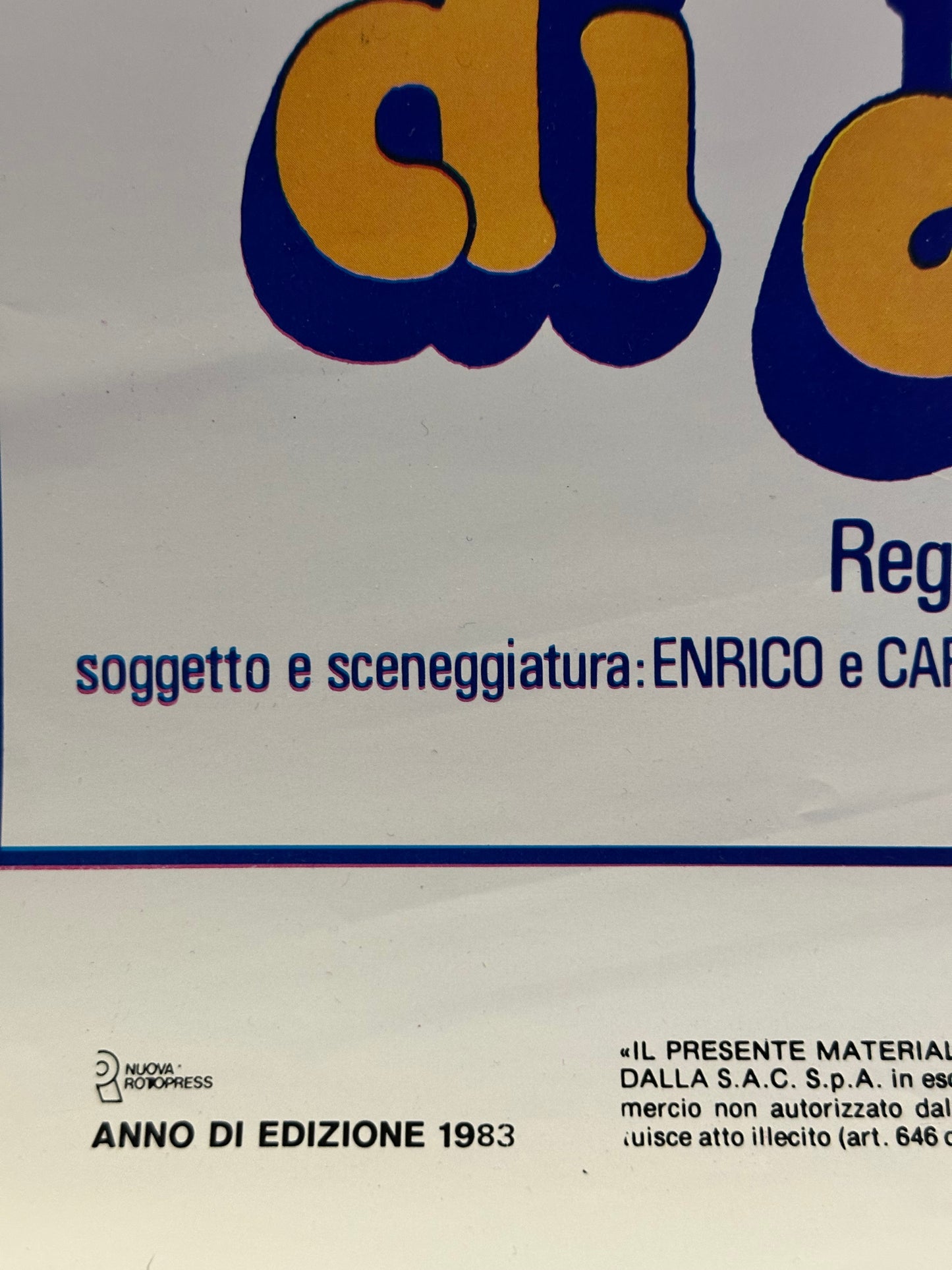 Locandina originale di cinema - Vacanze di Natale 1983