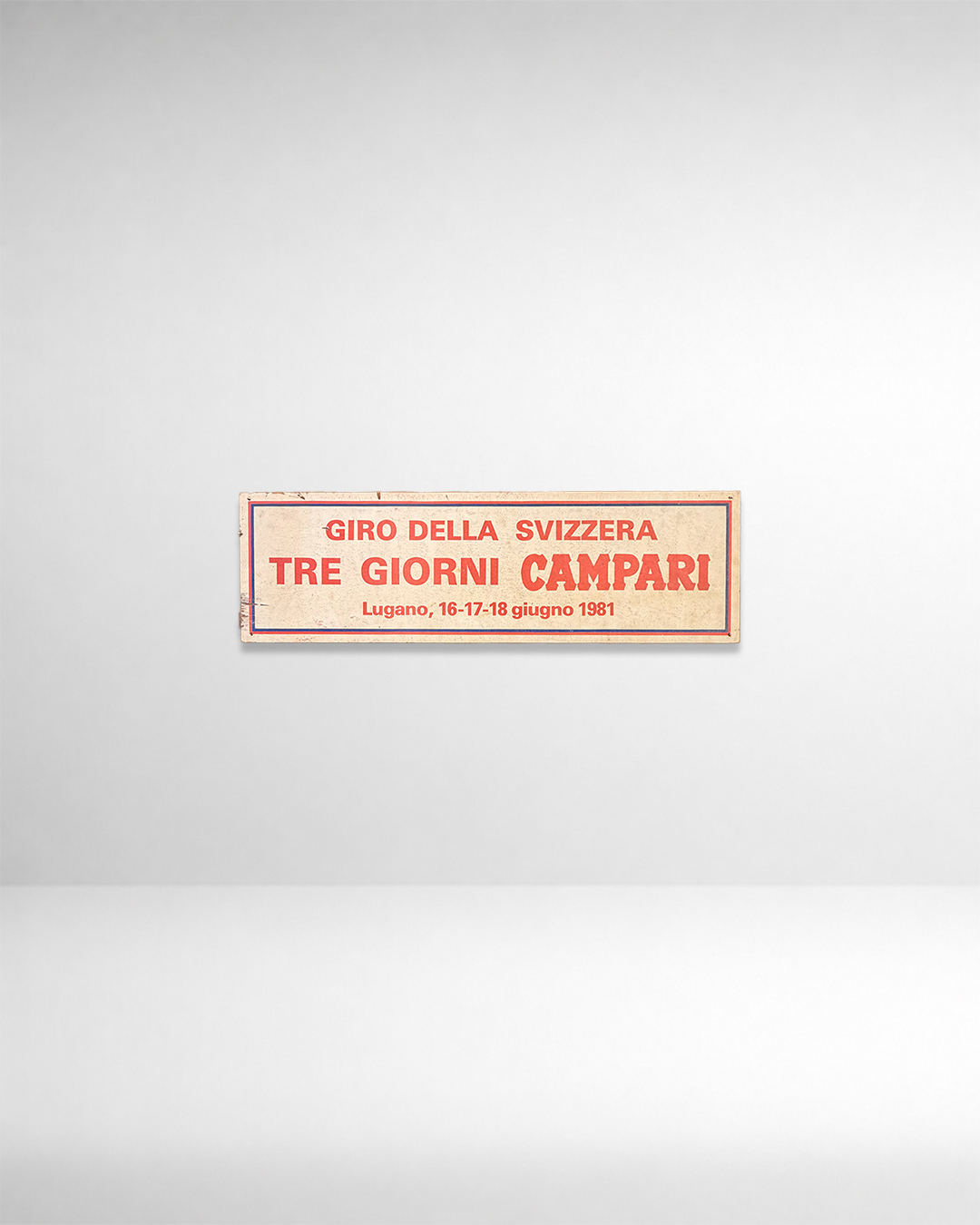 Segnaletica stradale 
 pubblicitaria Campari Giro della Svizzera